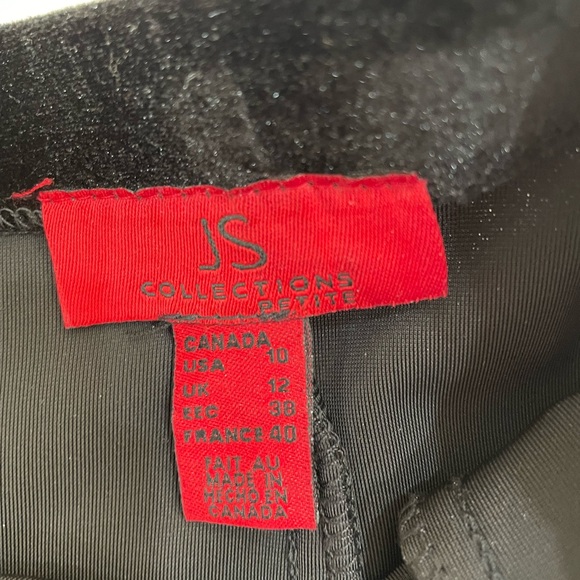 size 10 black velvet skirt with back zip and soft ruffle hem. below the knee - Picture 4 of 5